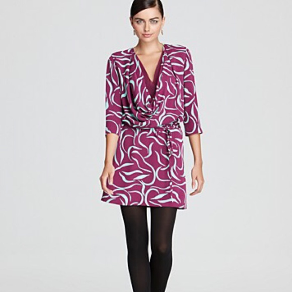 DVF Diane Von Furstenberg Lily Crepe Wrap Dress 10